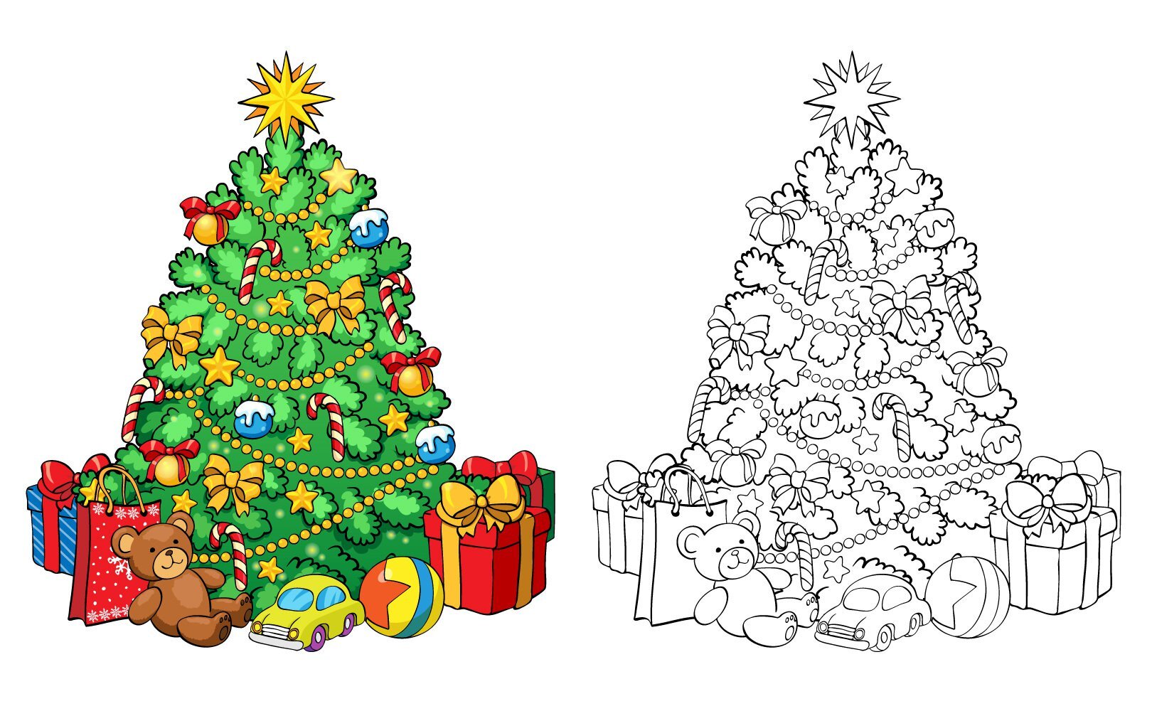 Faça você mesmo: árvore de Natal gigante para colorir